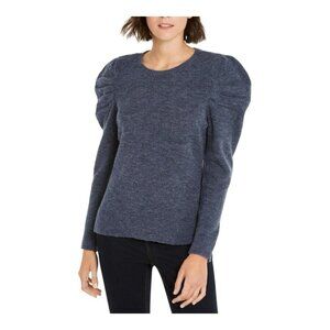 INC International Concepts Puff Shoulder Glitz DC Sweater Ink Berry Size Medium